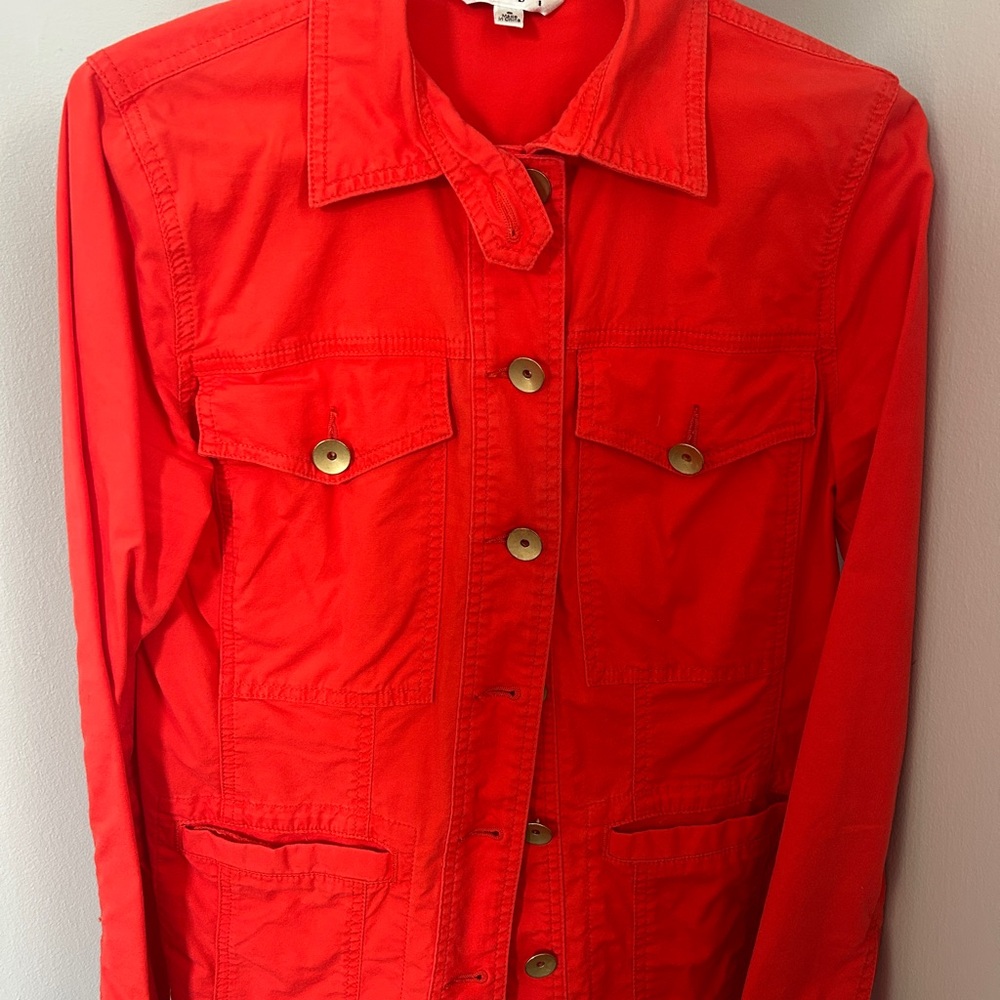 CAbi Women's Bright Red Utility Jacket
